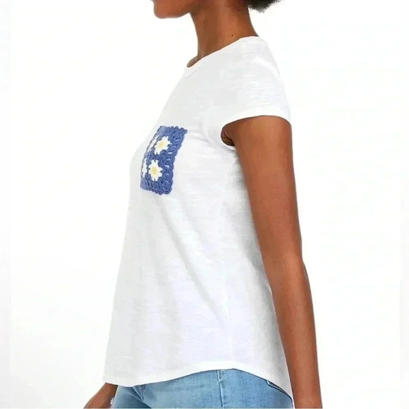 Adorable Cupio Crochet Pocket Tee! Size L - Picture 2 of 9